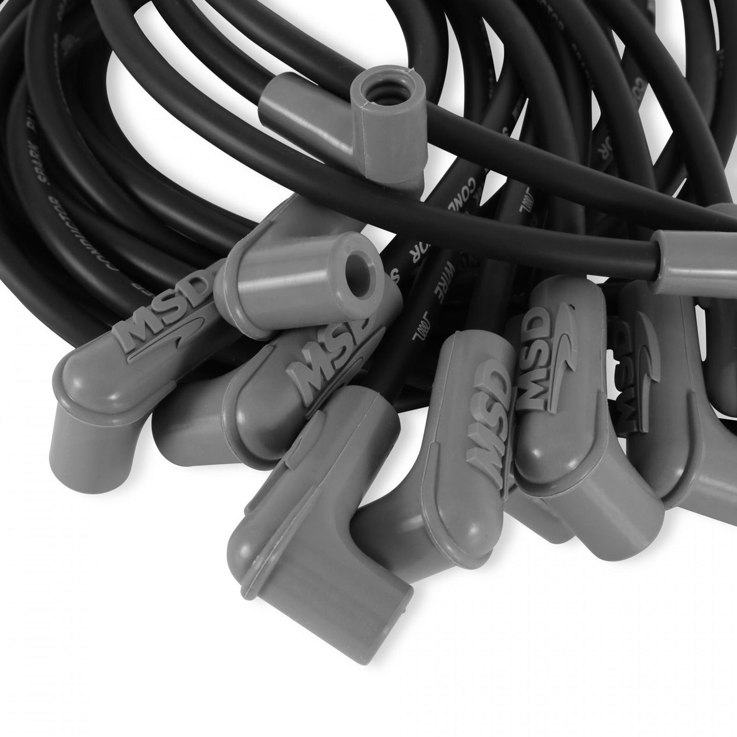 Wire Set Sc Blk, Bb Chevy For Use With Hei Tower Cap The Race Tailored 8.5Mm Super Conductor Wire Sets Are Designed Specifically To Fit Race Engines Equipped With Headers Or An Distributor MSD Ignition-1