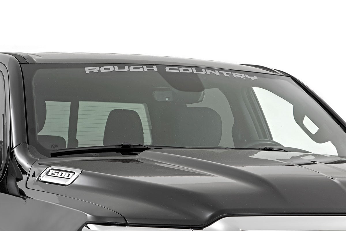 Rough Country Decal | 3.6 Inch x 35 Inch | Silver Rough Country