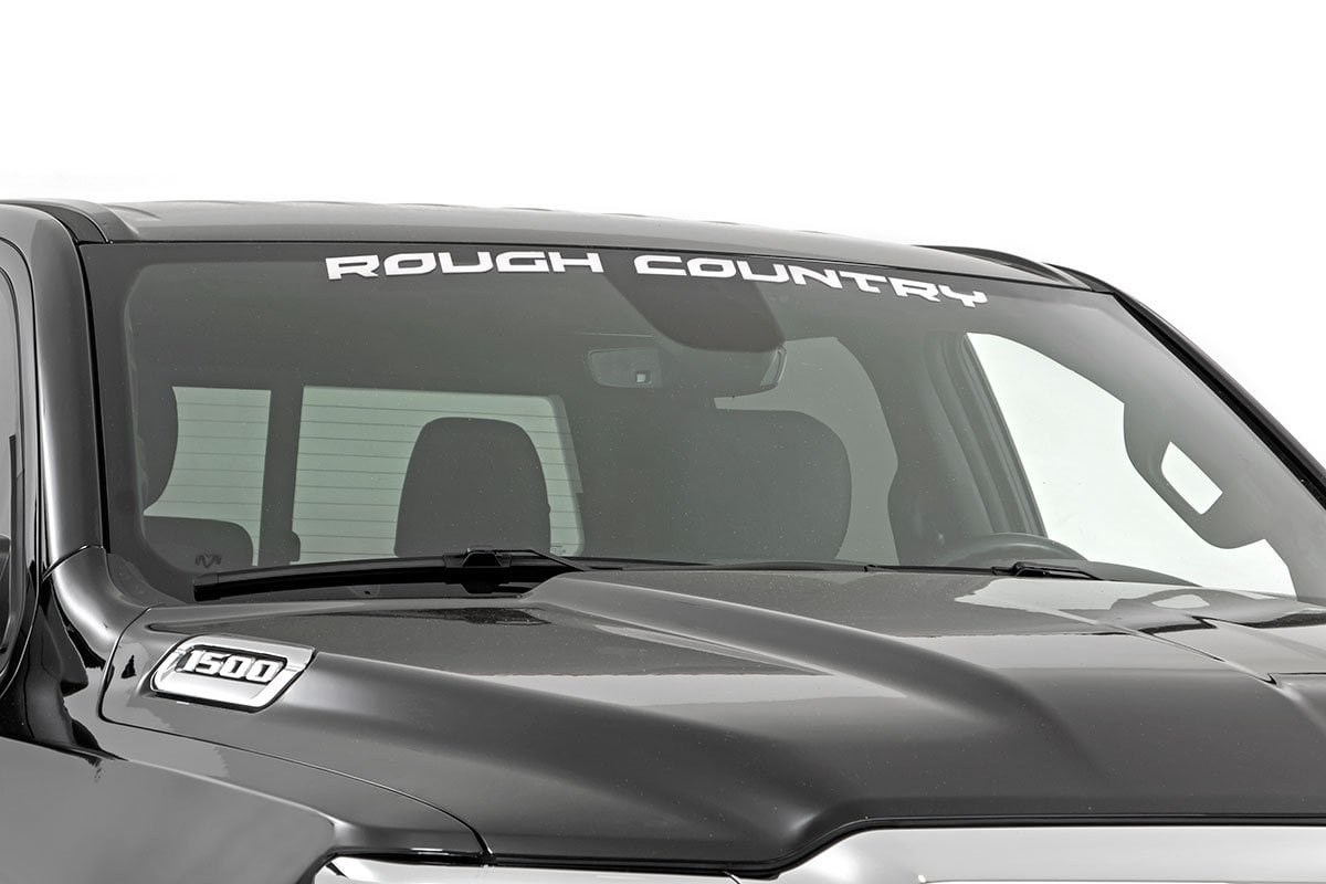 Rough Country Decal | 2 Inch x 27 Inch | White Rough Country