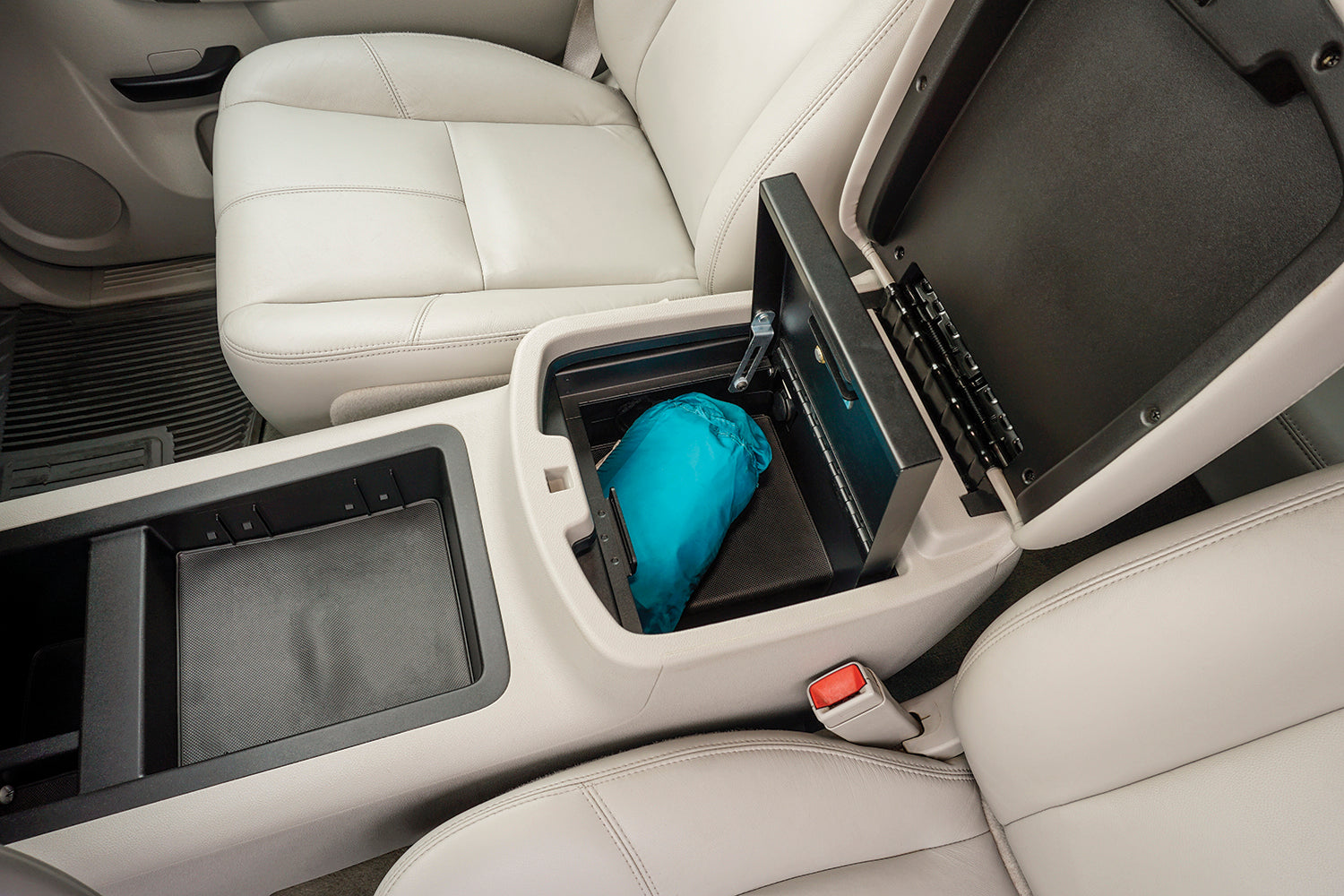 Console Safe - 07-13 Silverado/Sierra 1500 / 07-14 2500HD/3500HD/Suburban/Tahoe/Yukon/Yukon XL w/ Flow-Thru Console Black Products Tuffy Security-11