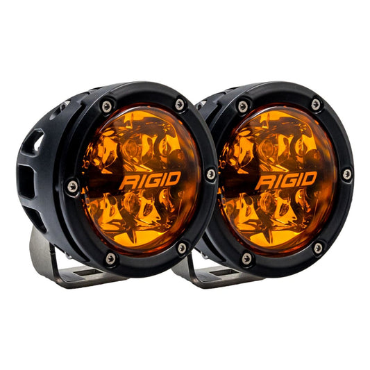 Rigid Industries 360-Series 4 Inch Spot with Amber PRO Lens Pair Rigid Industries