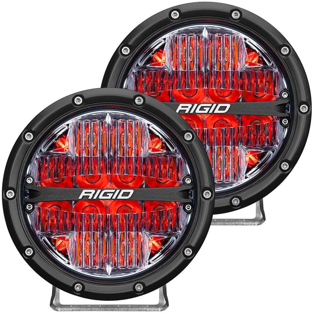 Rigid Industries 360-Series 6 Inch Led Off-Road Drive Beam Backlight Pair RIGID Industries
