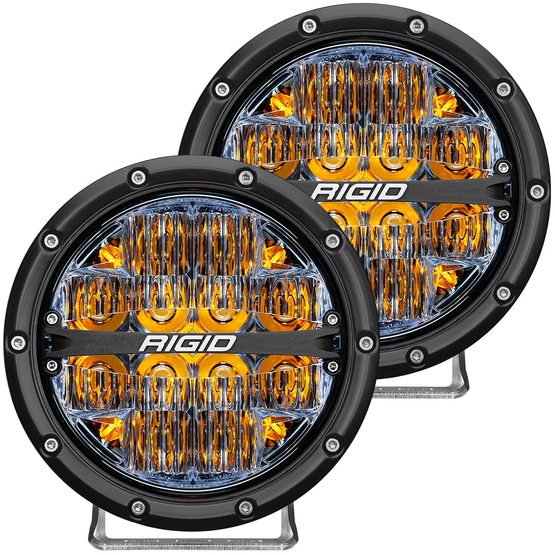 Rigid Industries 360-Series 6 Inch Led Off-Road Drive Beam Backlight Pair RIGID Industries