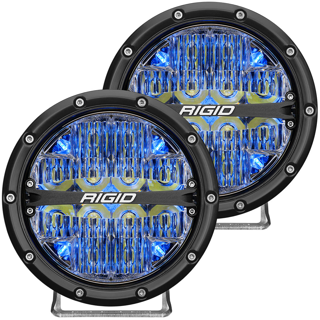 Rigid Industries 360-Series 6 Inch Led Off-Road Drive Beam Backlight Pair RIGID Industries