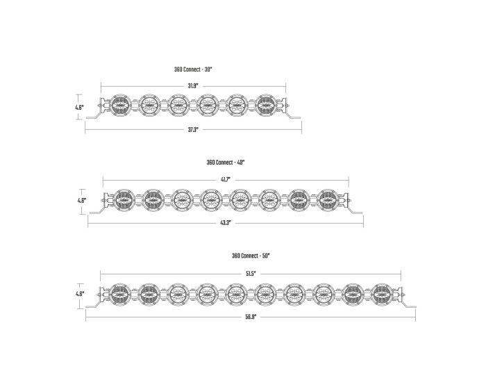 Rigid Industries 360 Connect 50 Inch Light Bar Assembly RIGID Industries