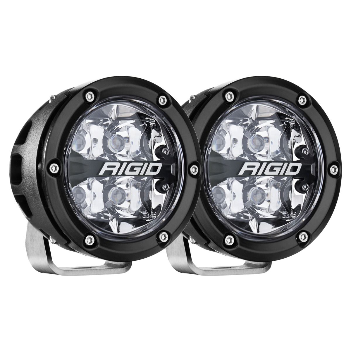 Rigid Industries 360-Series 4 Inch Off-Road Lamp Spot Beam RGBW Backlight Set of 2 Rigid Industries