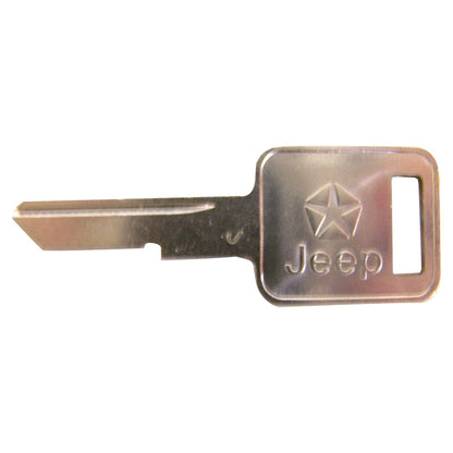 Ignition Key Blank for Select Jeep YJ, CJ-5, CJ-7, CJ-8, XJ, MJ, SJ, J-Series Crown Automotive