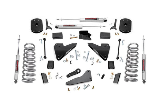 5 Inch Lift Kit FR Gas Coil Radius Arm Drop Ram 2500 4WD (2014-2018) Rough Country