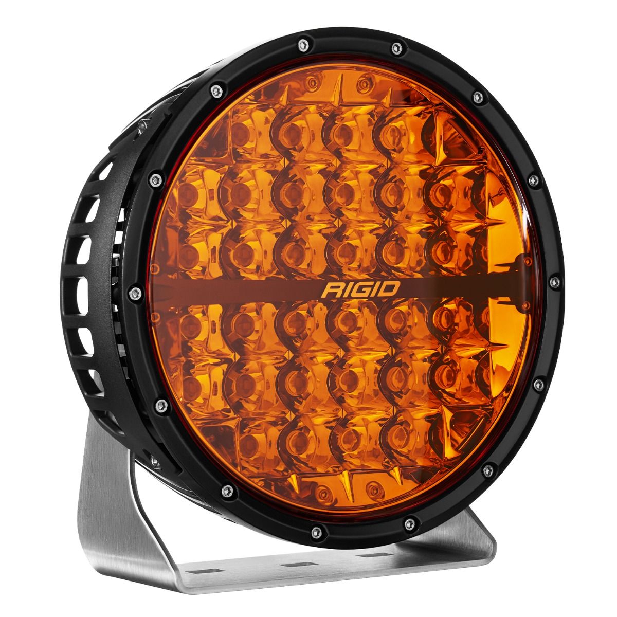 Rigid Industries 360-Series 9 Inch Off-Road Lamp Spot Beam Amber Lens Single Rigid Industries