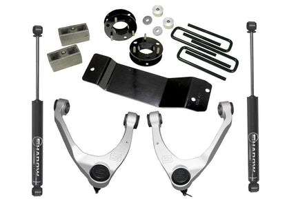 3.5 Inch Lift Kit 2007-2016 Chevy Silverado and GMC Sierra 4WD with Cast Steel Control arms with Shocks Superlift-9