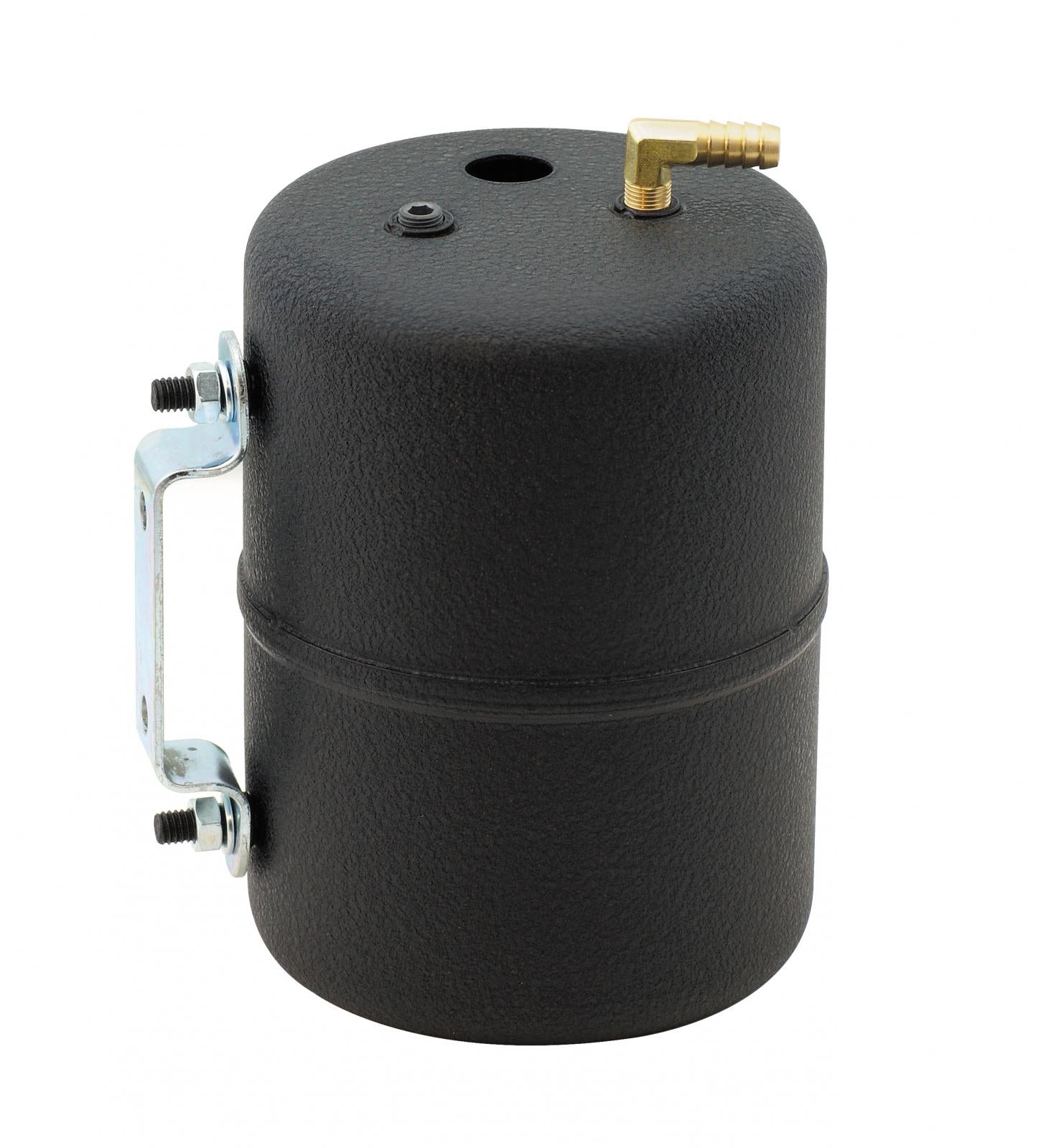 Vacuum Canister Steel 5 Inch Diameter 6-3/4 Inch High Black Finish Mr Gasket