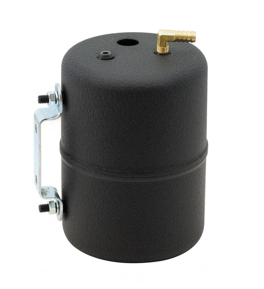 Vacuum Canister Steel 5 Inch Diameter 6-3/4 Inch High Black Finish Mr Gasket