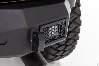 Rockline Rear Stubby Bumper Textured Black 2018-2026 Jeep Wrangler Go Rhino-3