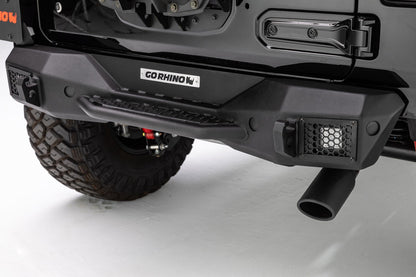 Rockline Rear Stubby Bumper Textured Black 2018-2026 Jeep Wrangler Go Rhino-4