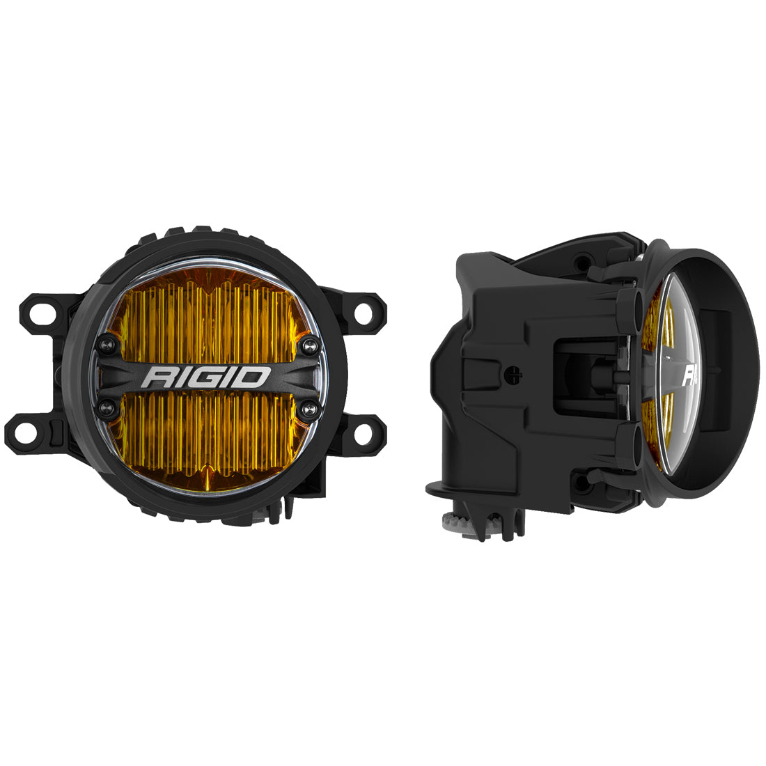 Toyota Fog Mount Kit For 10-20 Tundra/4Runner 16-20 Tacoma With 1 Set 360-Series 4.0 Inch SAE Yellow Lights Rigid Industries