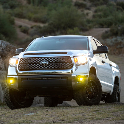 Toyota Fog Mount Kit For 10-20 Tundra/4Runner 16-20 Tacoma With 1 Set 360-Series 4.0 Inch SAE Yellow Lights Rigid Industries-4