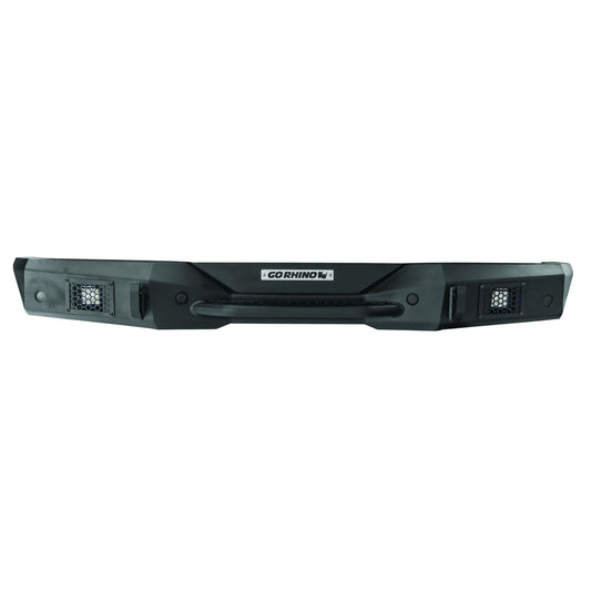 Rockline Rear Full Width Bumper for Ford Bronco Textured Black 2018-2026 Jeep Wrangler Go Rhino