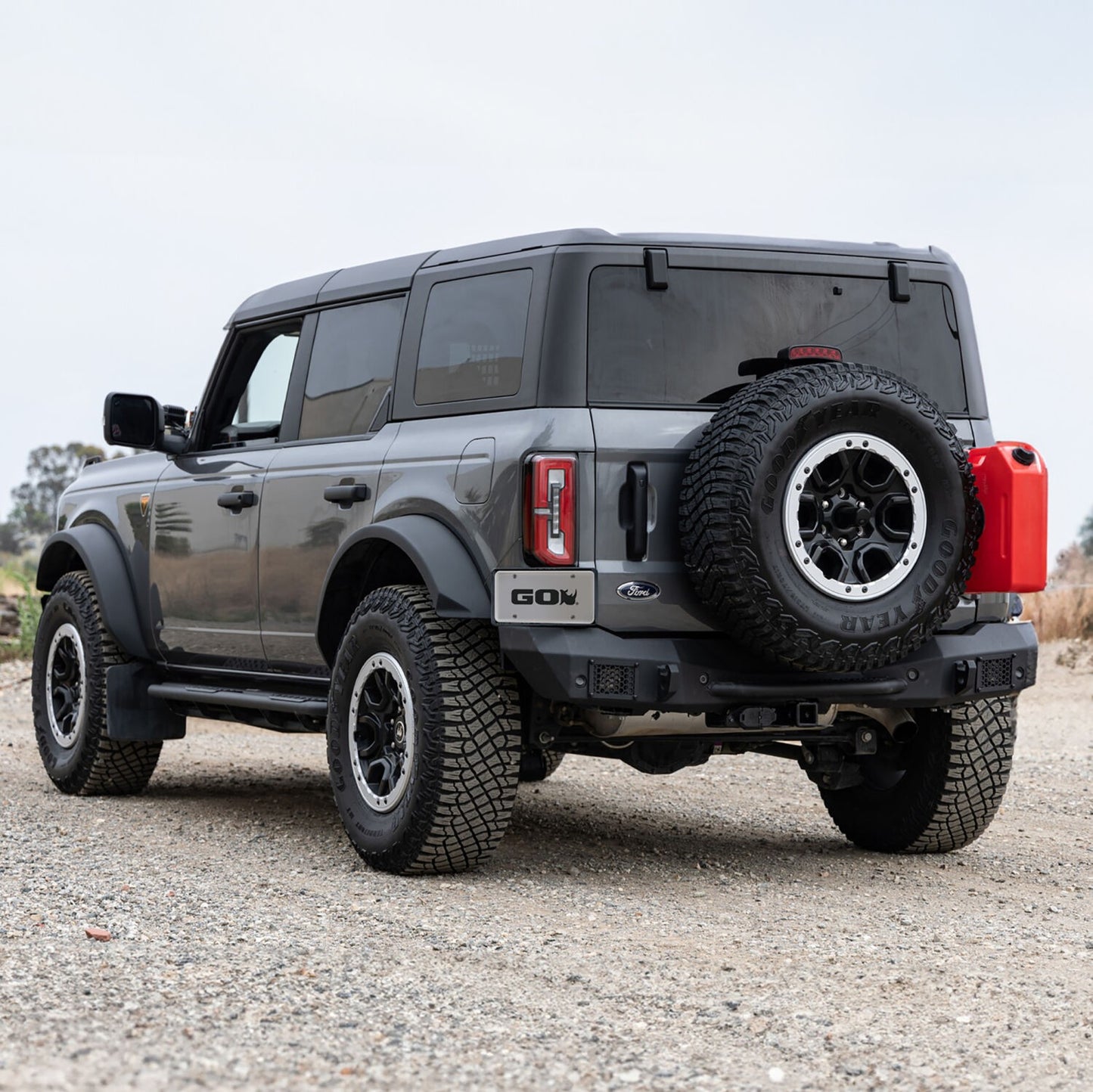 Rockline Rear Full Width Bumper for Ford Bronco Textured Black 2021-2026 Ford Bronco Go Rhino-1