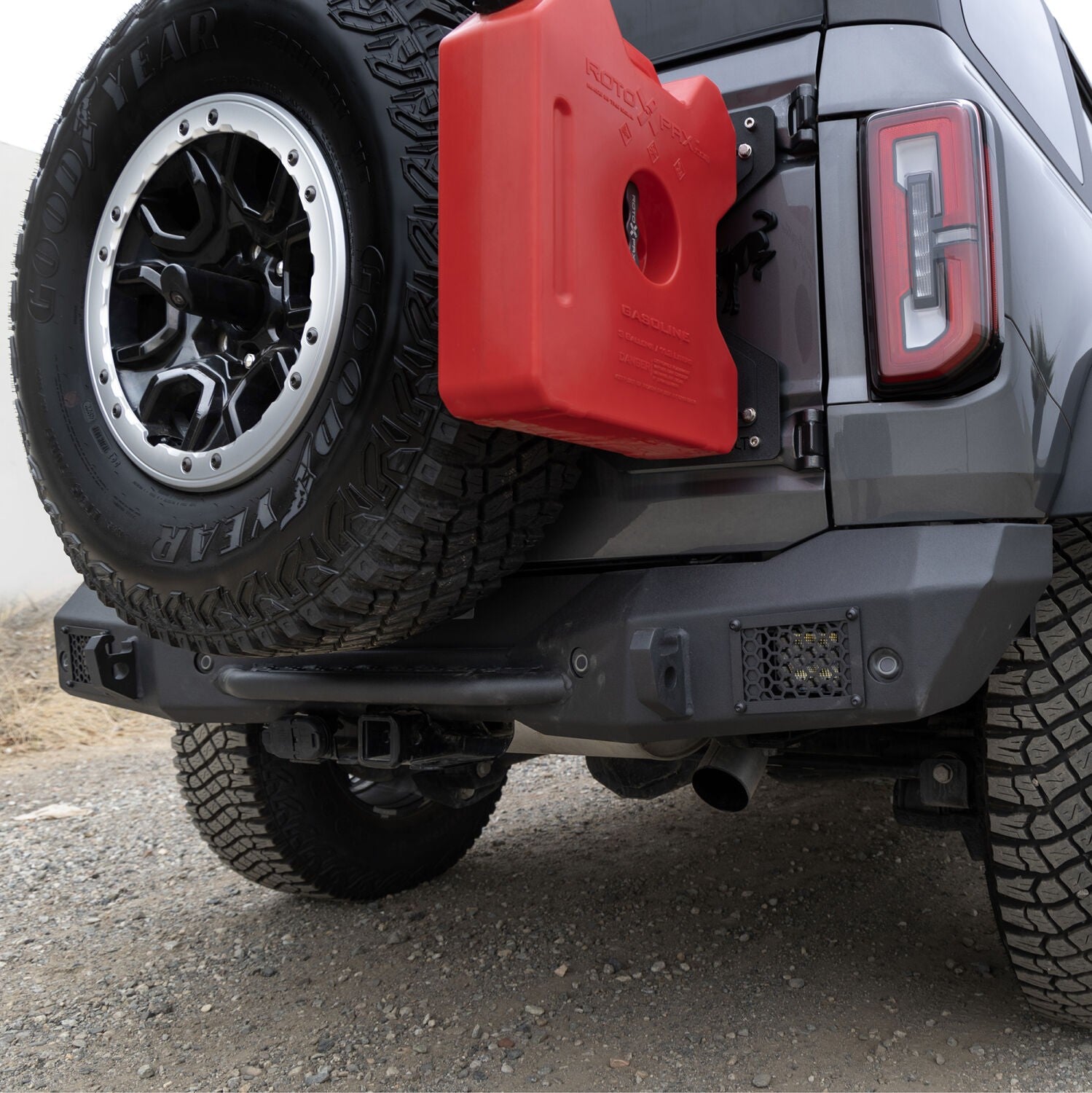 Rockline Rear Full Width Bumper for Ford Bronco Textured Black 2021-2026 Ford Bronco Go Rhino-4
