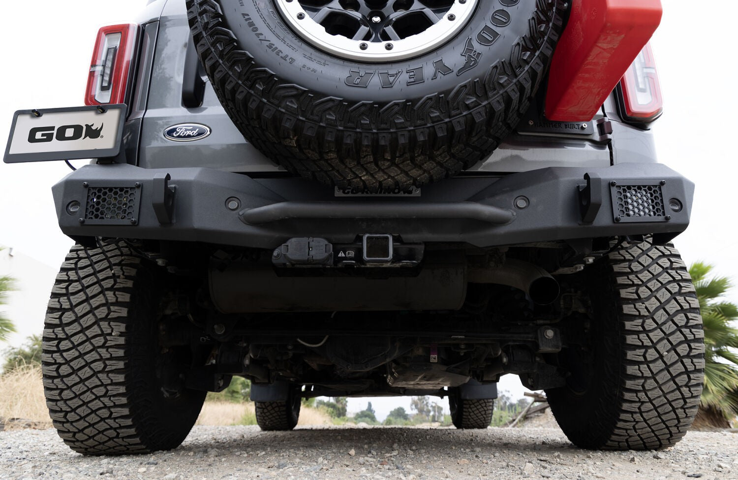 Rockline Rear Full Width Bumper for Ford Bronco Textured Black 2021-2026 Ford Bronco Go Rhino-6