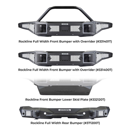 Rockline Rear Full Width Bumper for Ford Bronco Textured Black 2021-2026 Ford Bronco Go Rhino-7