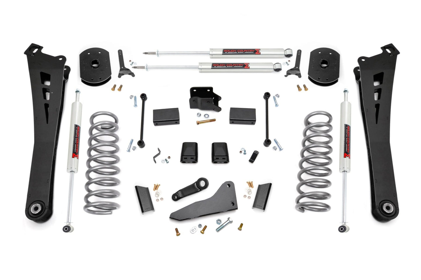 5 Inch Lift Kit FR Gas Coil Radius Arms M1 Ram 2500 4WD (2014-2018) Rough Country