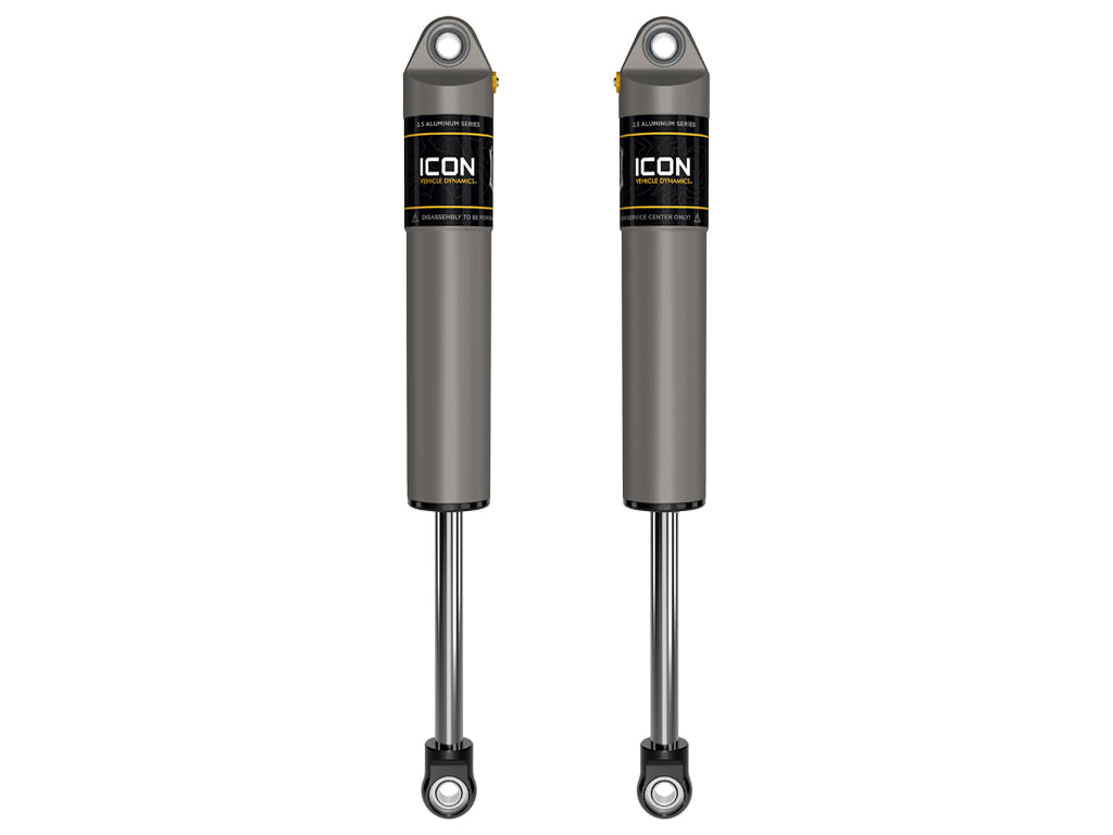 1999-2025 Ford F-250/F-350 Super Duty 3-6 Inch Lift Rear V.S. 2.5 Aluminum Series Shock Absorbers Internal Reservoir Pair ICON Vehicle Dynamics