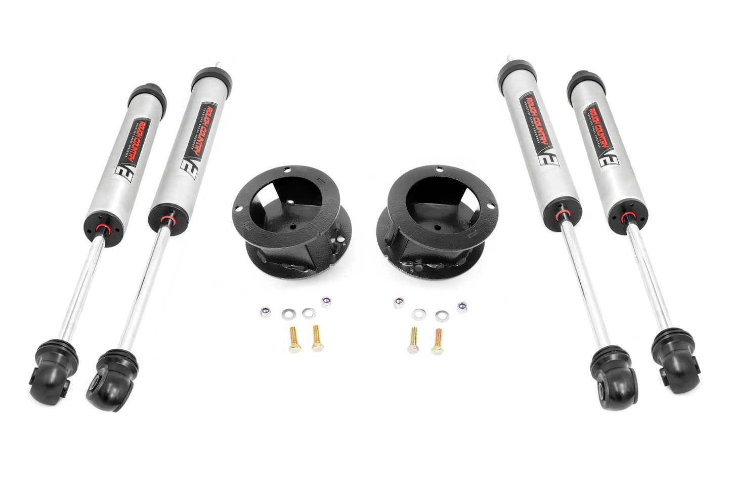 Rough Country 2.5 Inch Ram Leveling Kit w/ V2 Shocks Leaf Spring For 14-Up 2500/3500 4WD Rough Country