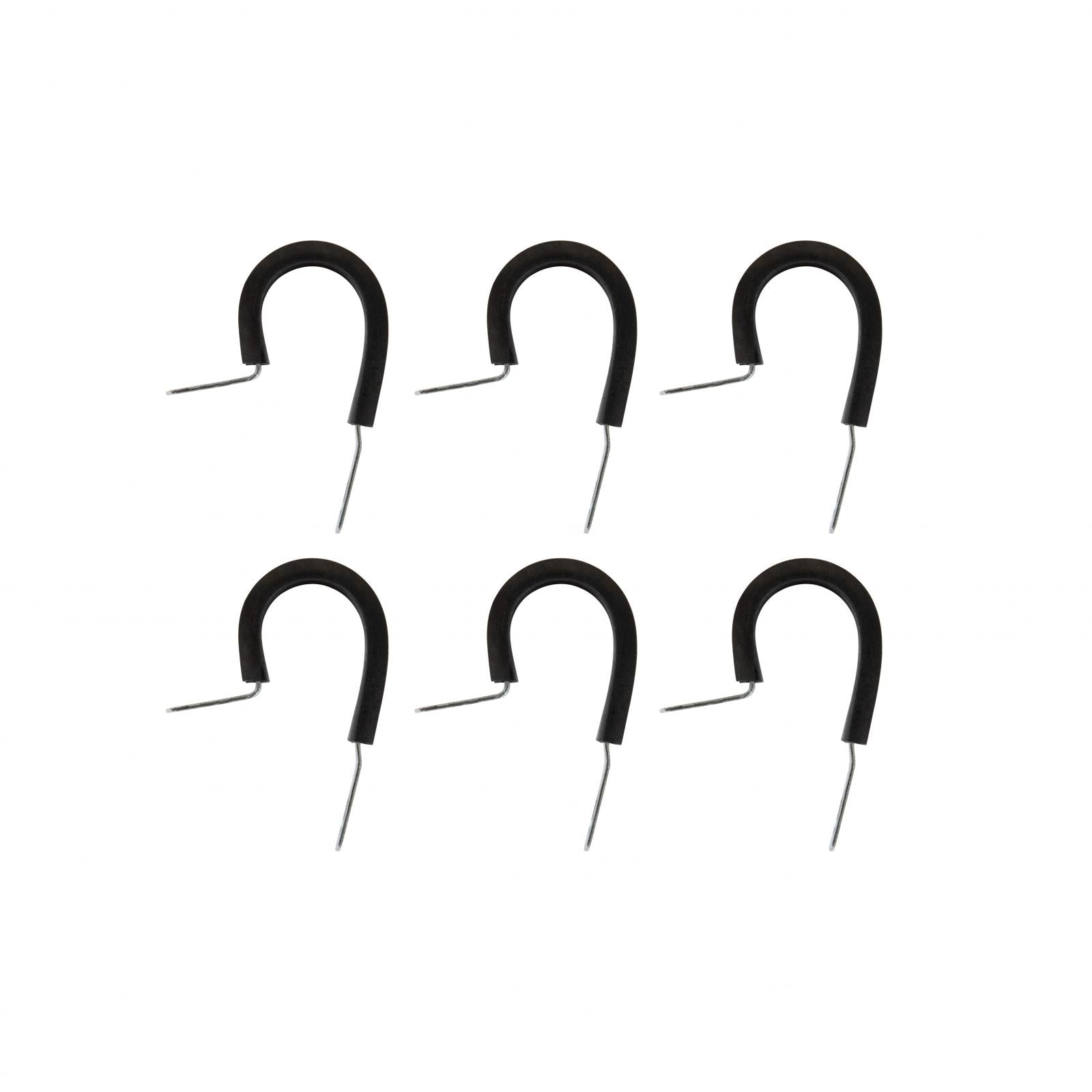 Adel Mount Clamps 3/4 Inch 6 Pieces Steel Clamp w/ Insulating Rubber compound means easier mounting of wire, fuel hoses, etc., to any solid surface. 3/4 Inch I.D. Six per set Mr Gasket-1