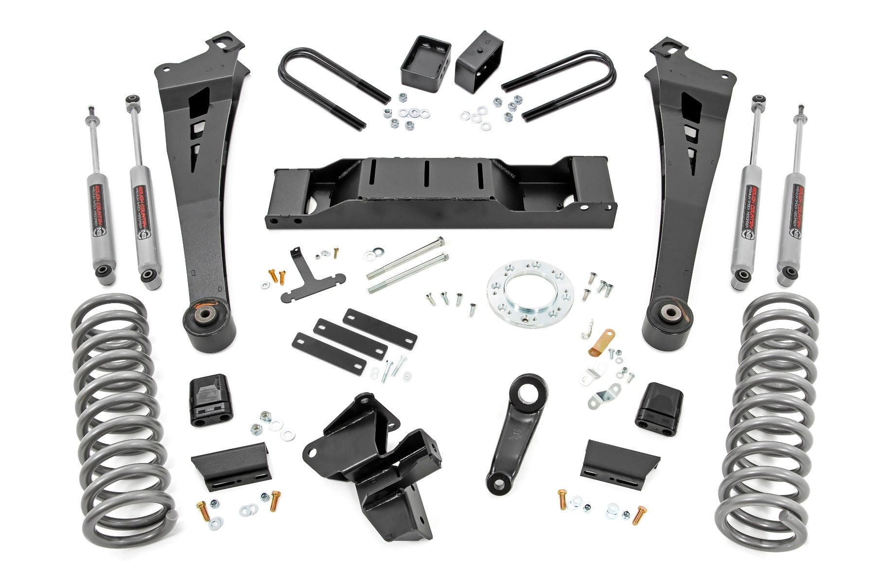 Rough Country 5.0 Inch Dodge Radius Arm Suspension Lift Kit w/AISIN Transmission 19-Up Ram 3500 4WD Diesel Rough Country
