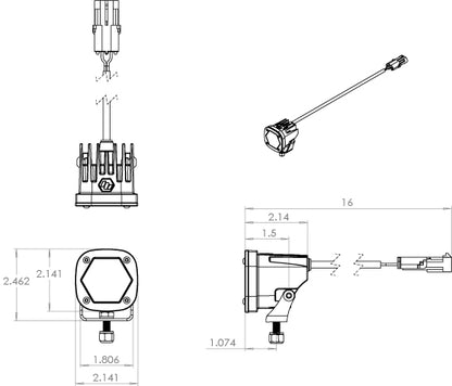LED Light Pods S1 White Single Baja Designs-3