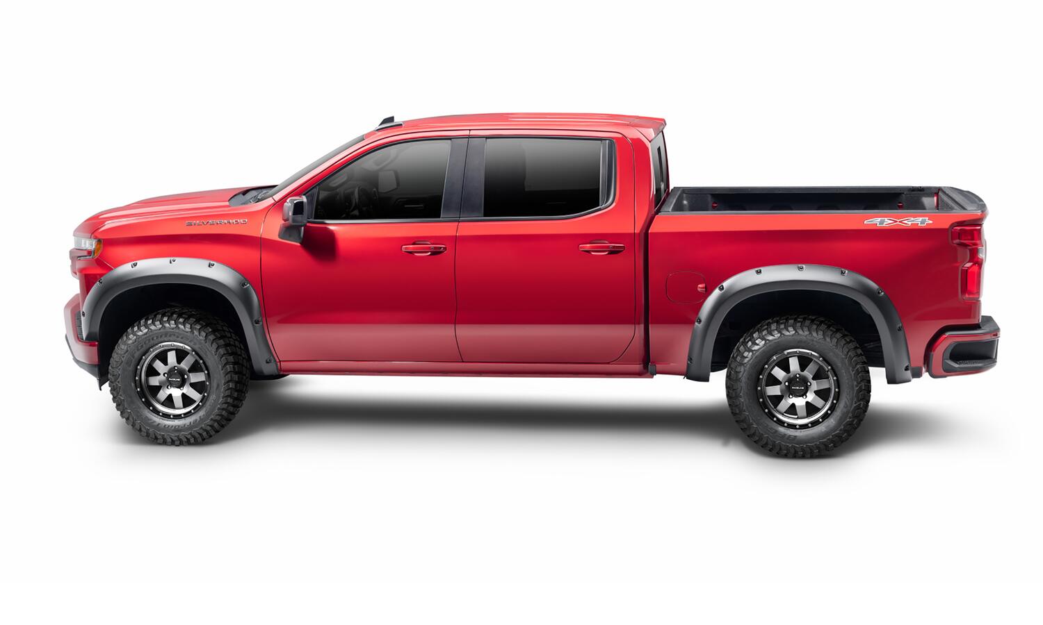Black Forge Pocket/Rivet Textured Finish 4-Pc Fender Flare Set For 16-22 Toyota Tacoma Bushwacker-2