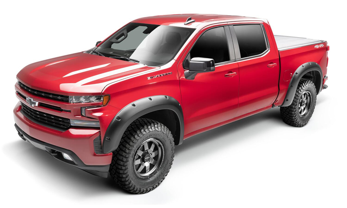 Black Forge Pocket/Rivet Textured Finish 4-Pc Fender Flare Set For 16-22 Toyota Tacoma Bushwacker-3