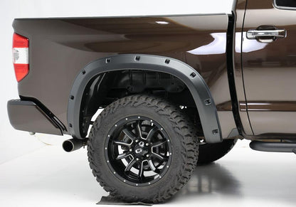 Black Forge Pocket/Rivet Textured Finish 4-Pc Fender Flare Set For 14-21 Toyota Tundra Bushwacker-7