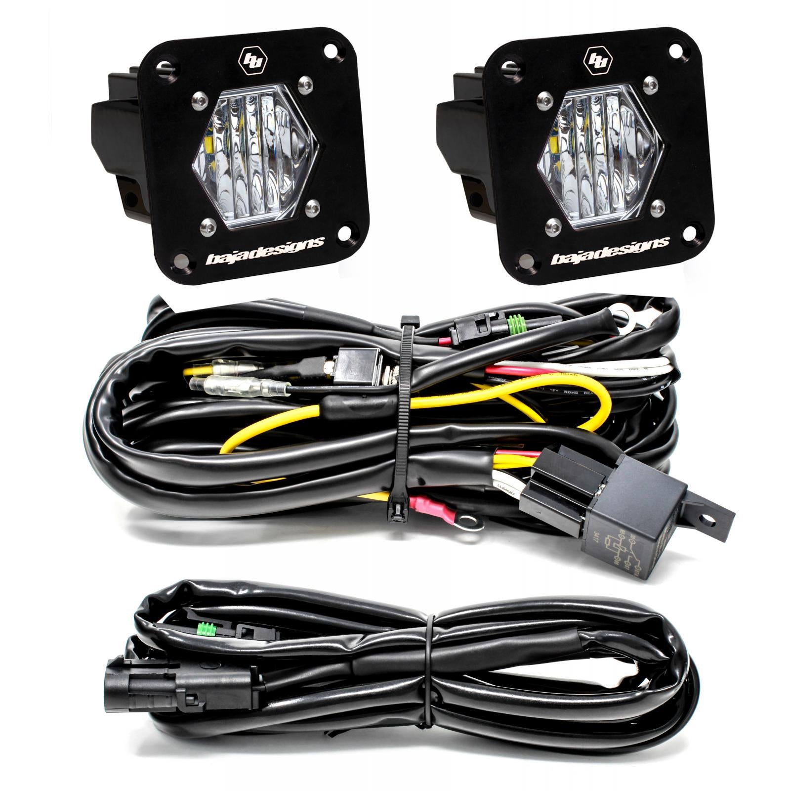 LED Light Pods S1 Pair LED Flush Mount Backup Kit Baja Designs-1