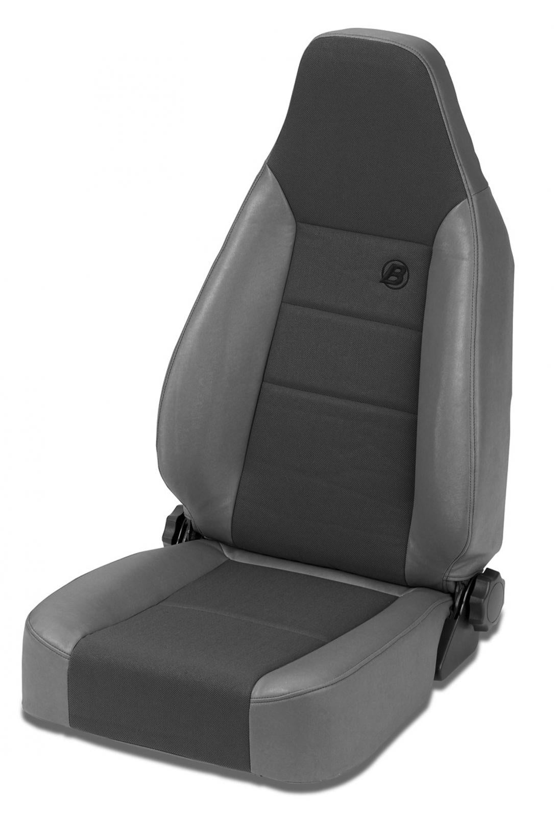 Trailmax II Sport Front High Back Bucket Seat For Jeep 1976-1986 CJ7 Center Fabric Insert Bestop-2