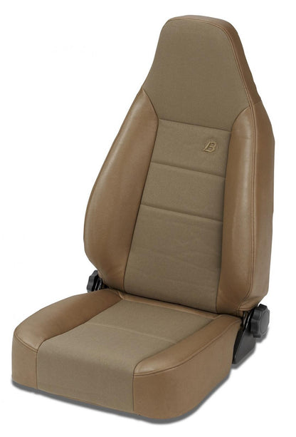 Trailmax II Sport Front High Back Bucket Seat For Jeep 1976-1986 CJ7 Center Fabric Insert Bestop