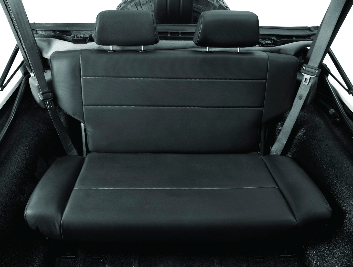 Jeep Rear Bench Seat Trailmax II Fold-N-Tumble Seat For Jeep 1955-1983 CJ5 All Vinyl Bestop-3