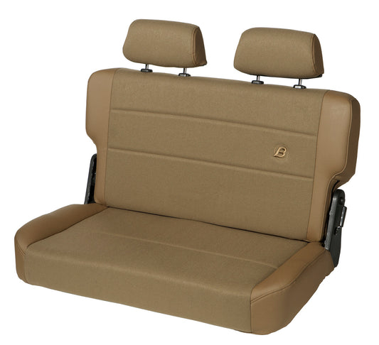 Bestop Jeep Rear Bench Seat Trailmax II Fold-N-Tumble Seat For Jeep 1955-1983 CJ5 Center Fabric Insert Bestop