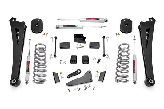 Rough Country 4.5 Inch Suspension Lift Kit Coil Springs Radius Arms 14-18 RAM Powerwagon 2500 4WD Gas Rough Country