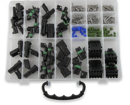 Weatherproof Connector Kit 232-Piece Weatherpack Connector Kit with Plastic Case Mr Gasket-2