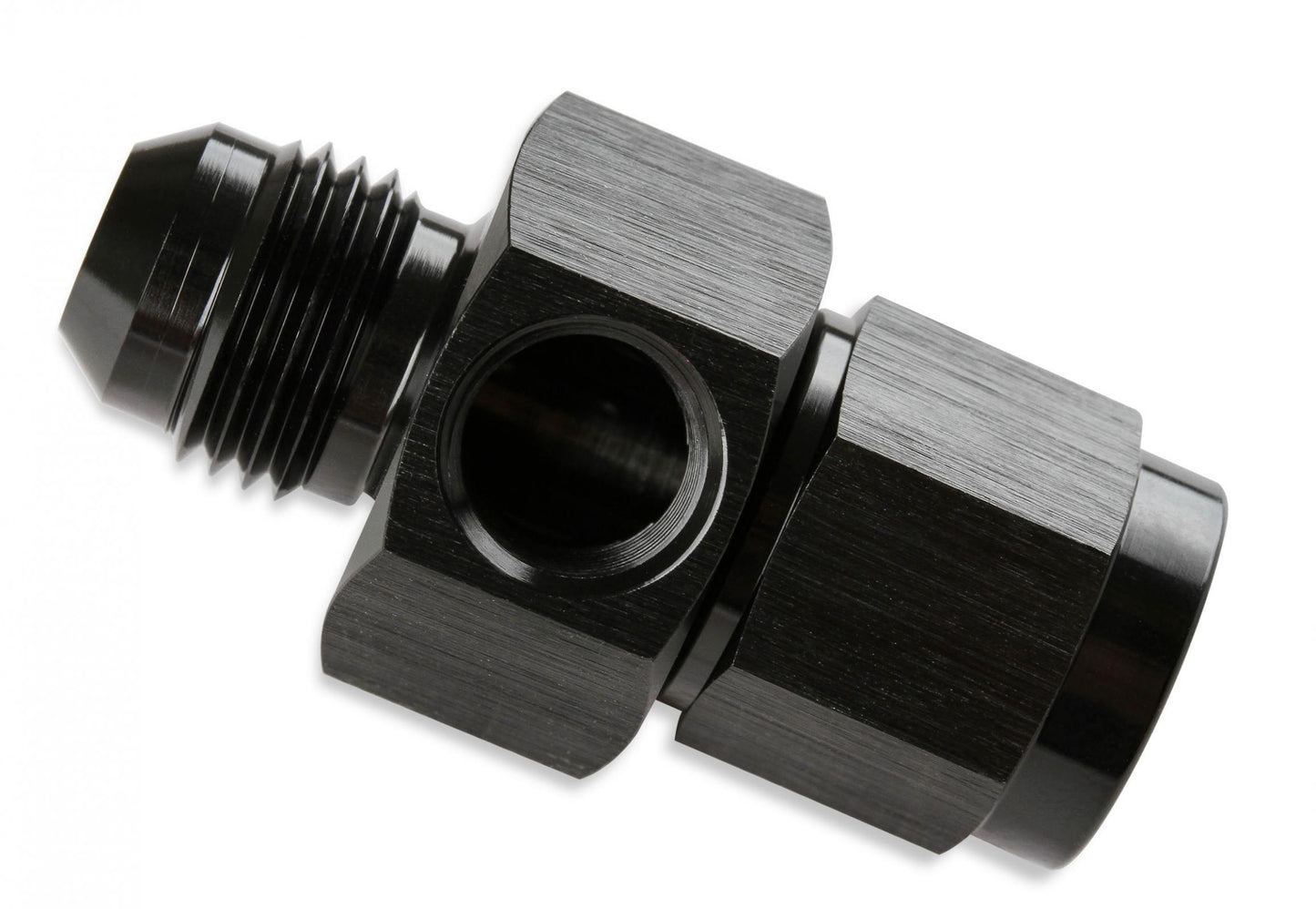 Male-Female -6 AN Fuel Pressure Gauge Adapter w/1/8 Inch C233 C233NPT Port-Black Fuel Pressure Gauge Adapter 6061 Aluminum Construction Mr Gasket