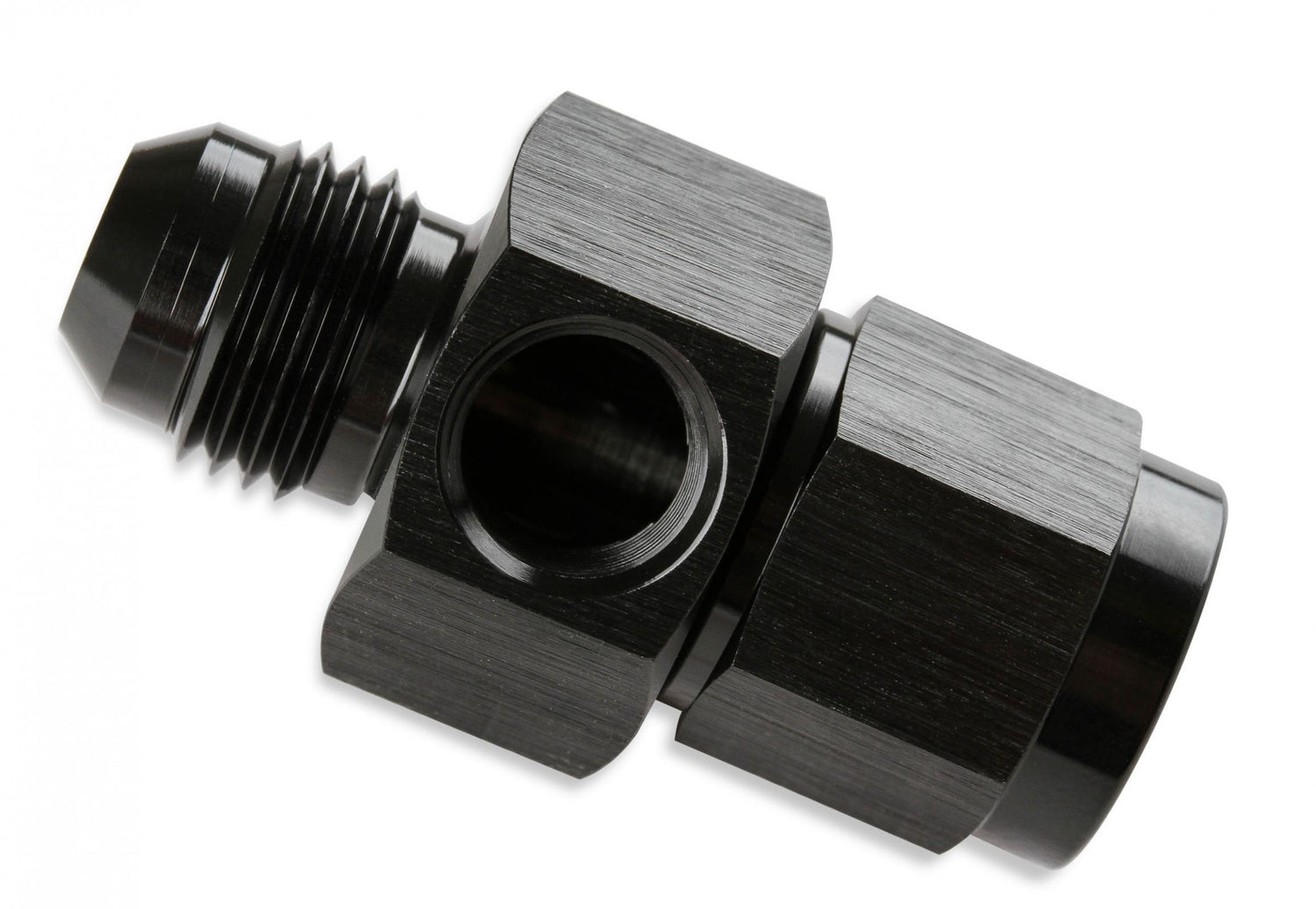 Male-Female -6 AN Fuel Pressure Gauge Adapter w/1/8 Inch C233 C233NPT Port-Black Fuel Pressure Gauge Adapter 6061 Aluminum Construction Mr Gasket