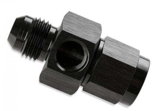 Male-Female -6 AN Fuel Pressure Gauge Adapter w/1/8 Inch C233 C233NPT Port-Black Fuel Pressure Gauge Adapter 6061 Aluminum Construction Mr Gasket