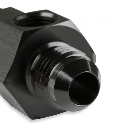 Male-Female -6 AN Fuel Pressure Gauge Adapter w/1/8 Inch C233 C233NPT Port-Black Fuel Pressure Gauge Adapter 6061 Aluminum Construction Mr Gasket-1