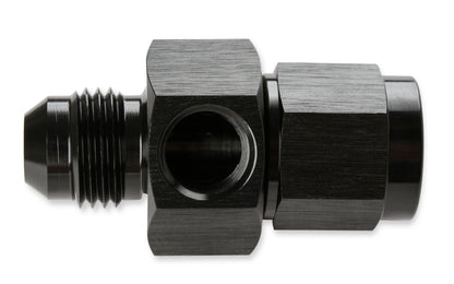 Male-Female -6 AN Fuel Pressure Gauge Adapter w/1/8 Inch C233 C233NPT Port-Black Fuel Pressure Gauge Adapter 6061 Aluminum Construction Mr Gasket-2