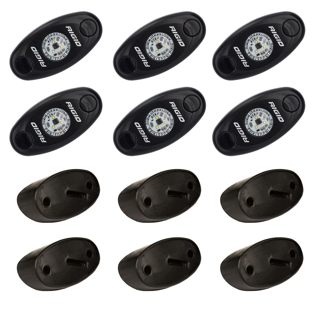 Rock Light Kit Cool White Set of 6 Lights A-Series Rigid Industries