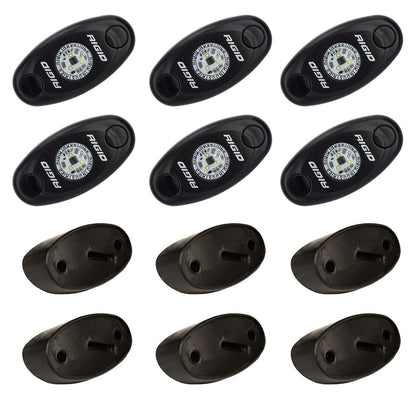 Rock Light Kit Cool White Set of 6 Lights A-Series Rigid Industries