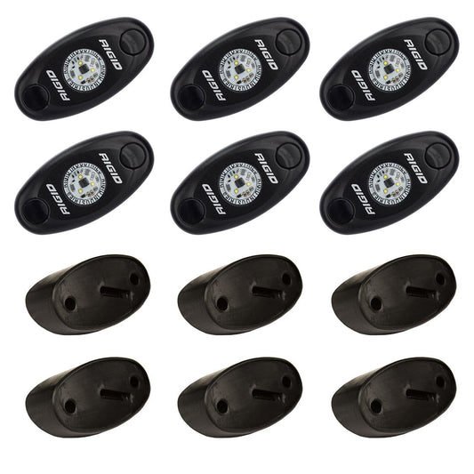 Rock Light Kit Red Set of 6 Lights A-Series Rigid Industries
