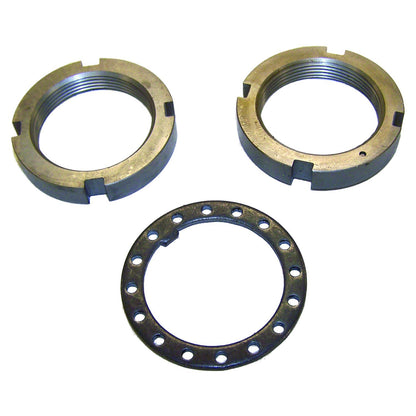 Front Spindle Nut Kit for 1974-91 SJ, J-Series (2 Spindle Nuts & 1 Lock Washer) Crown Automotive